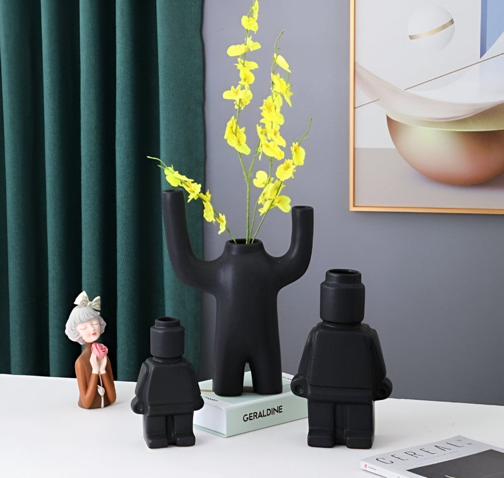 Maliben | Masoned Plant Pot In Robot Design