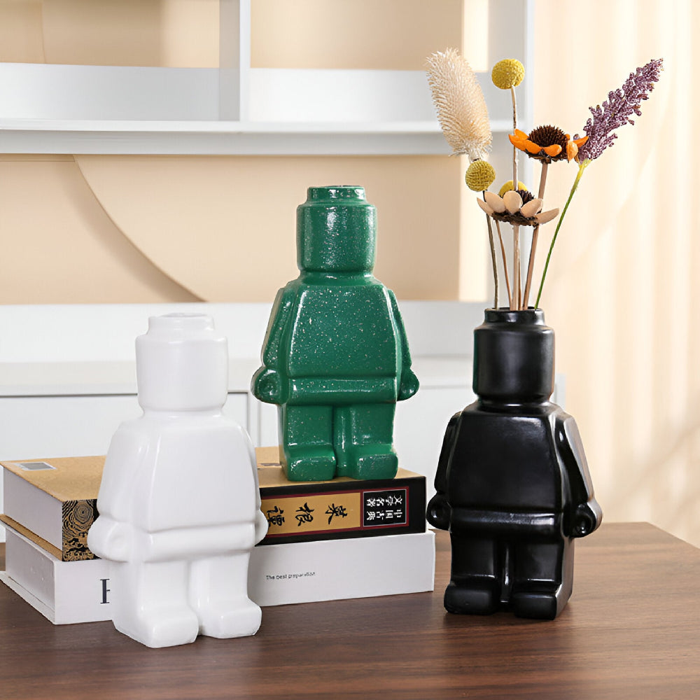 Maliben | Masoned Plant Pot In Robot Design