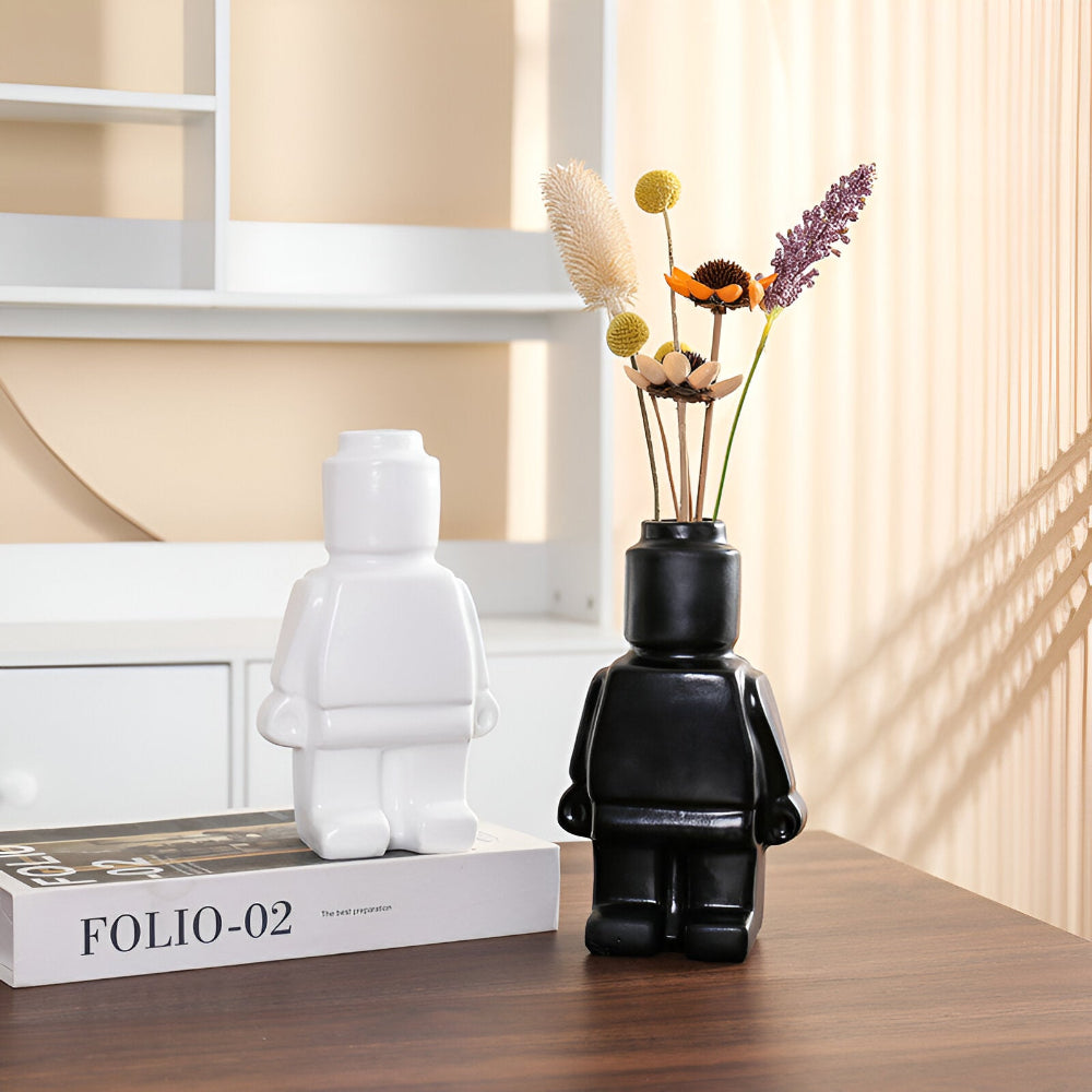 Maliben | Masoned Plant Pot In Robot Design