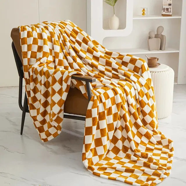 Maliben Trendy Chessboard Blanket
