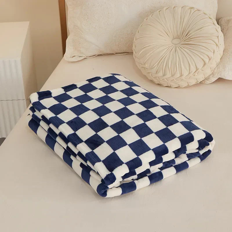 Maliben Trendy Chessboard Blanket