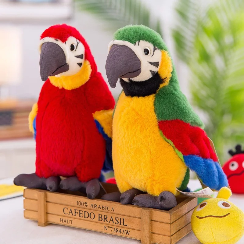 Maliben | Chatterparrot | Interactive Plush Parrot Toy For Kids With Sound - Soft And Cuddly