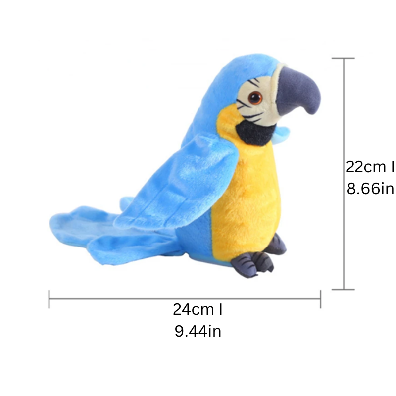 Maliben | Chatterparrot | Interactive Plush Parrot Toy For Kids With Sound - Soft And Cuddly