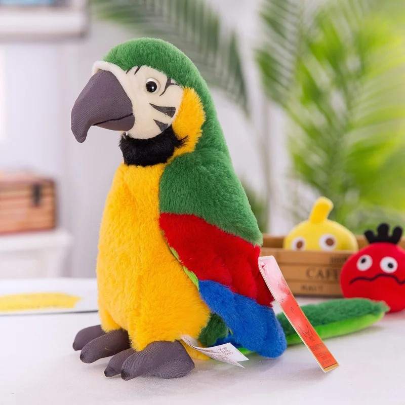 Maliben | Chatterparrot | Interactive Plush Parrot Toy For Kids With Sound - Soft And Cuddly