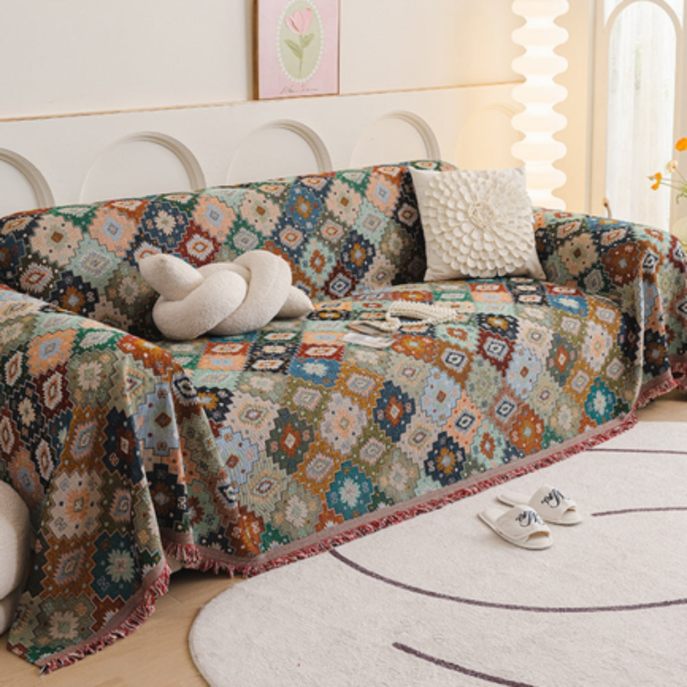 Maliben | Jewel Vintage Mosaic Sofa Cover
