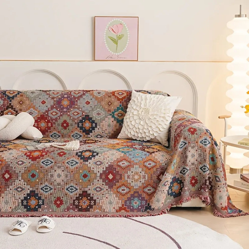 Maliben | Jewel Vintage Mosaic Sofa Cover
