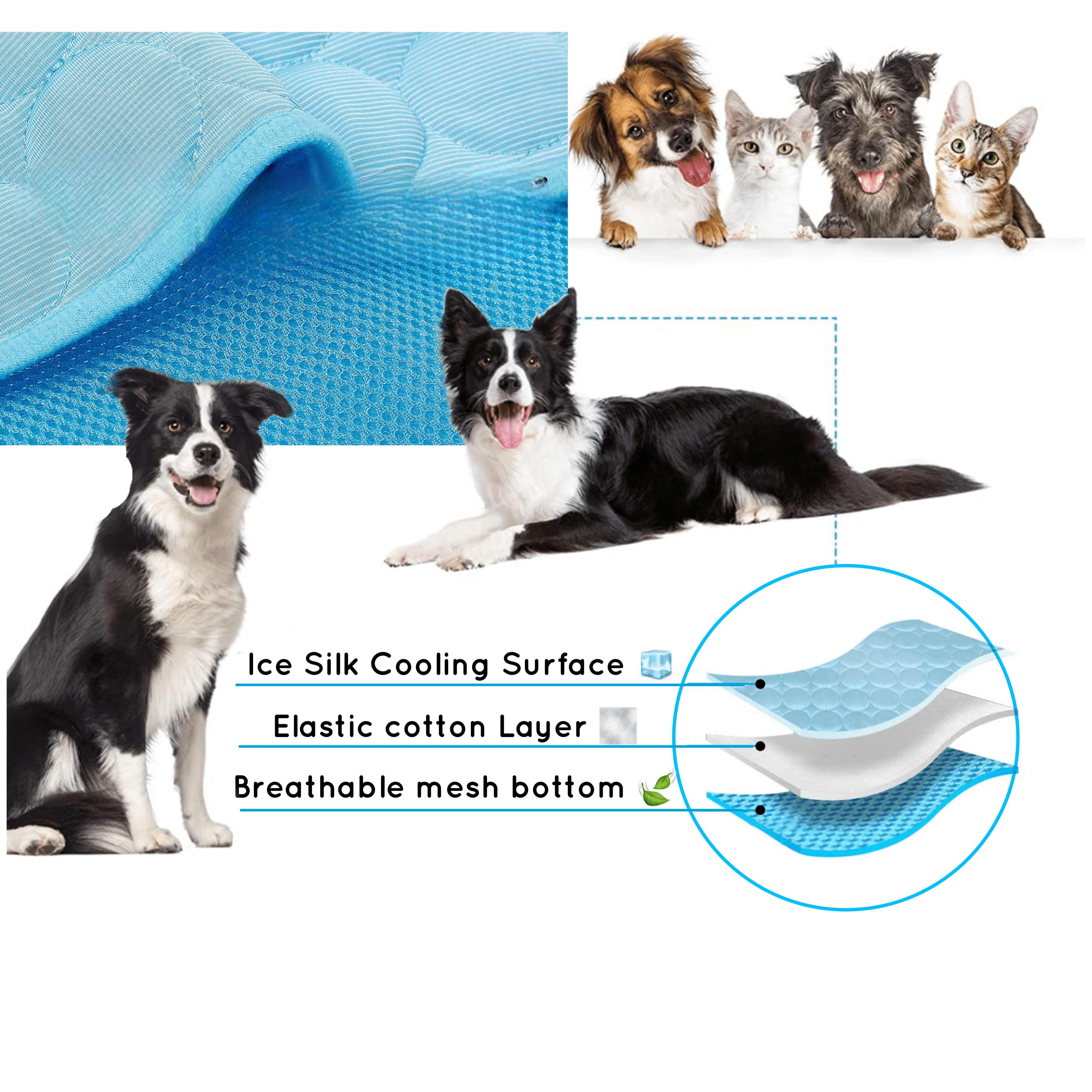 Maliben | Dog&Cat Cooling Mat "Frisvriend" – Comfortable Self-Cooling Mat for Pets
