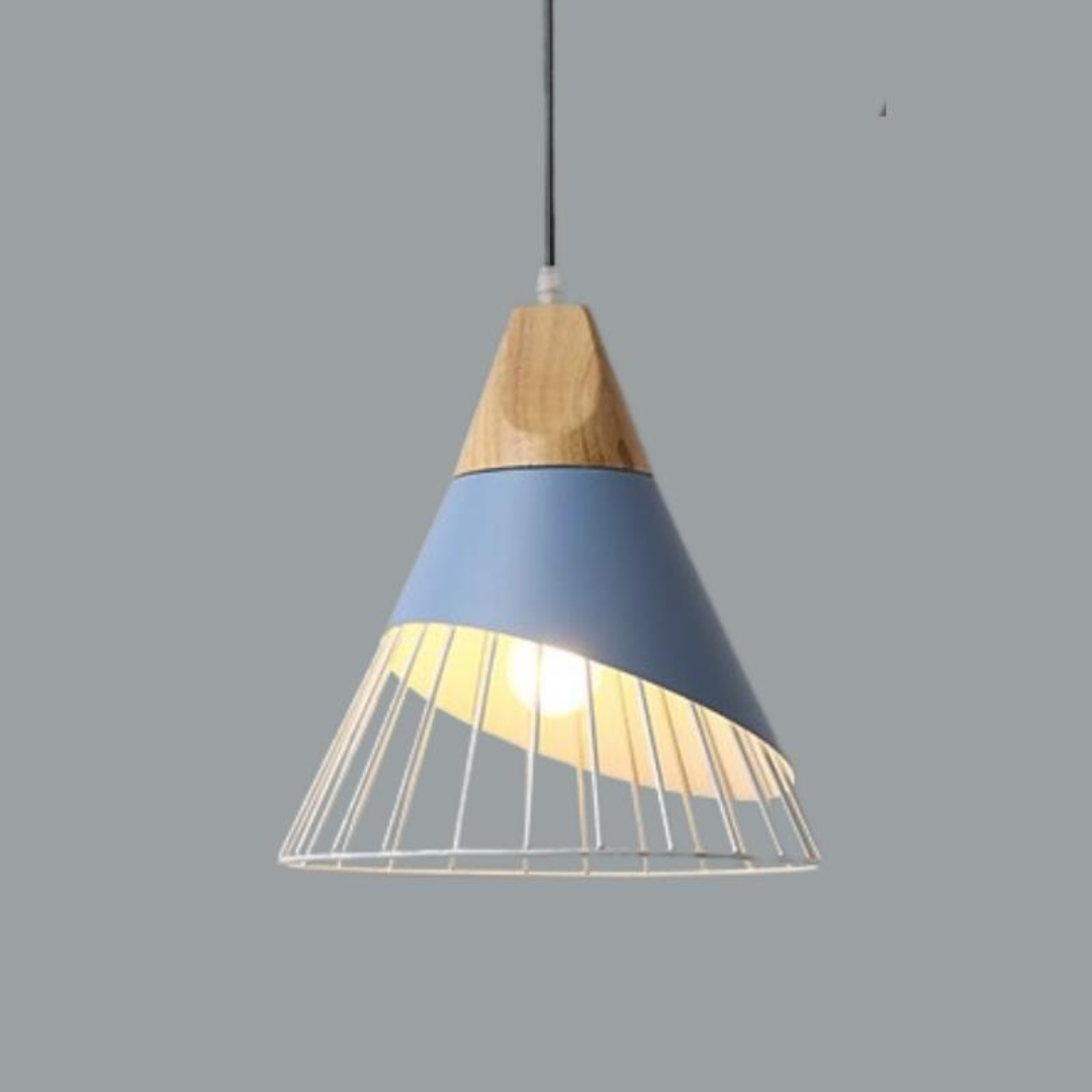 Maliben | Modern Industrial Pendant Light In Scandinavian Style – Wood & Metal