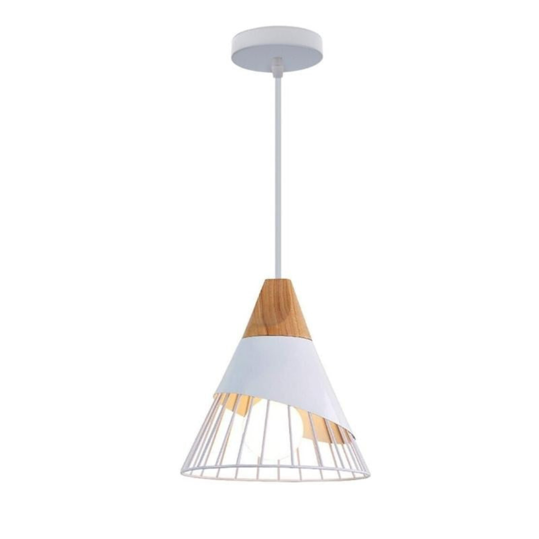 Maliben | Modern Industrial Pendant Light In Scandinavian Style – Wood & Metal