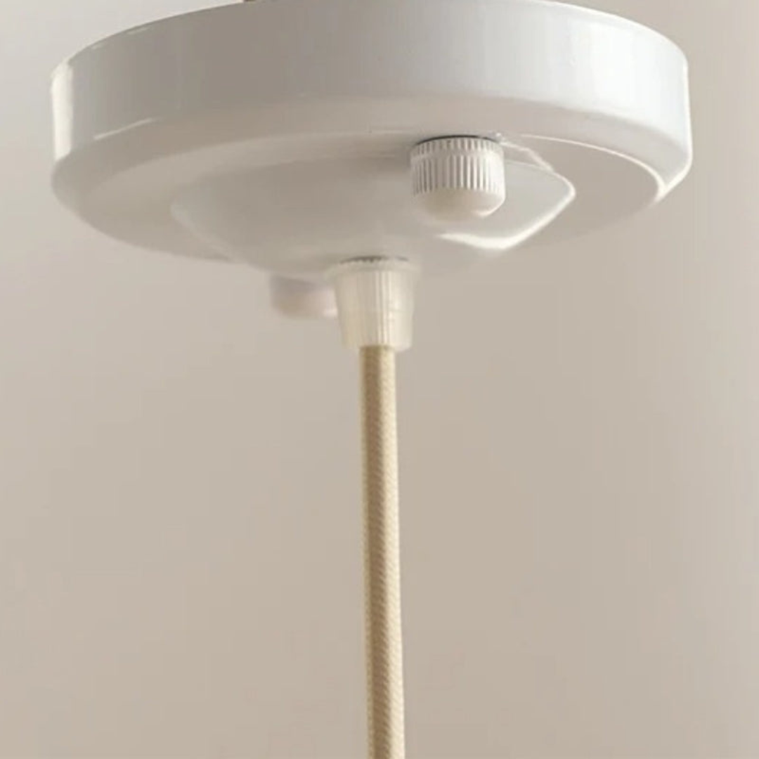 Maliben | Modern White Ceramic Pendant Lamp With Unique Ribbed Design