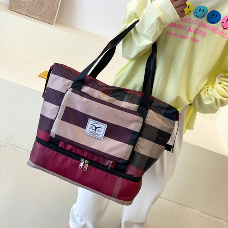 Maliben | Checked Travel Bag With Large Capacity