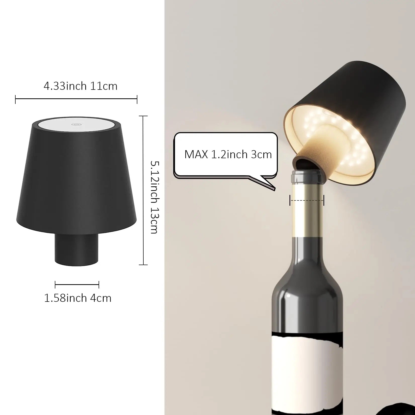 Maliben | Bottlelight - Wireless Rechargeable Lamp For Bottles