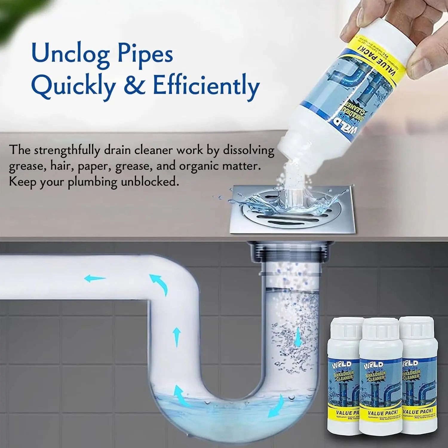 Maliben | Powerful Drain Cleaner Against Stubborn Blockages