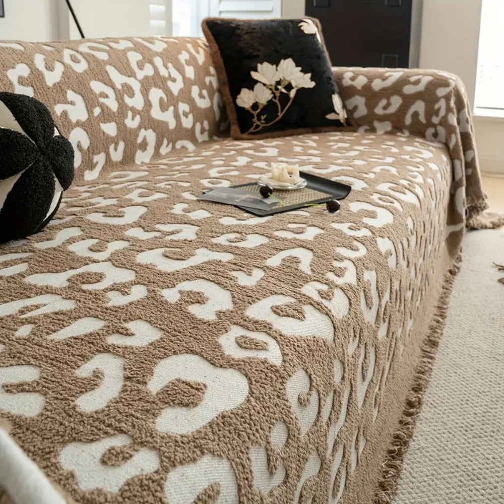 Maliben | Leopard Print Bohemian Sofa Cover