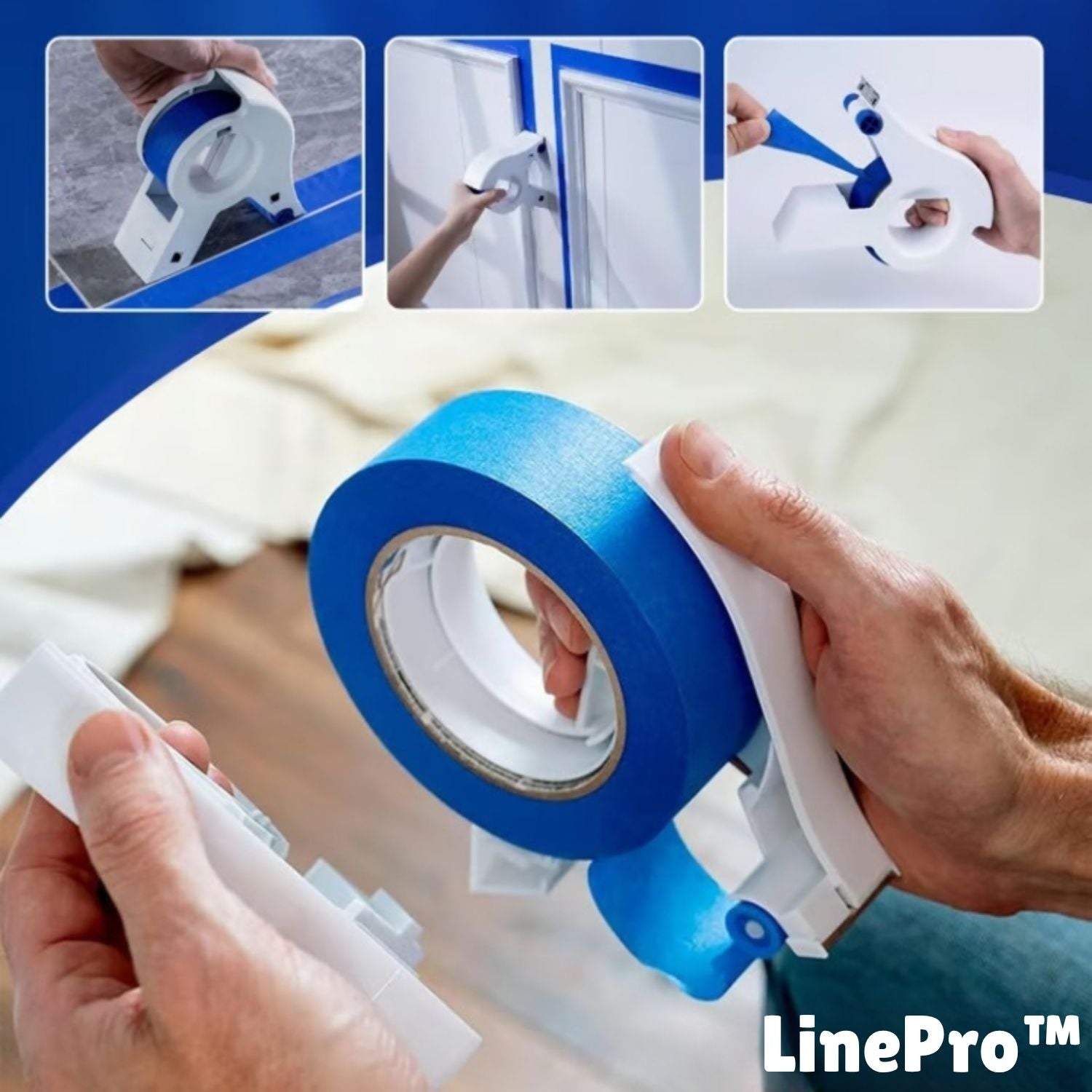 Maliben | Paint Tape Applicator For Clean Paint Edges With Cutter And Rollers