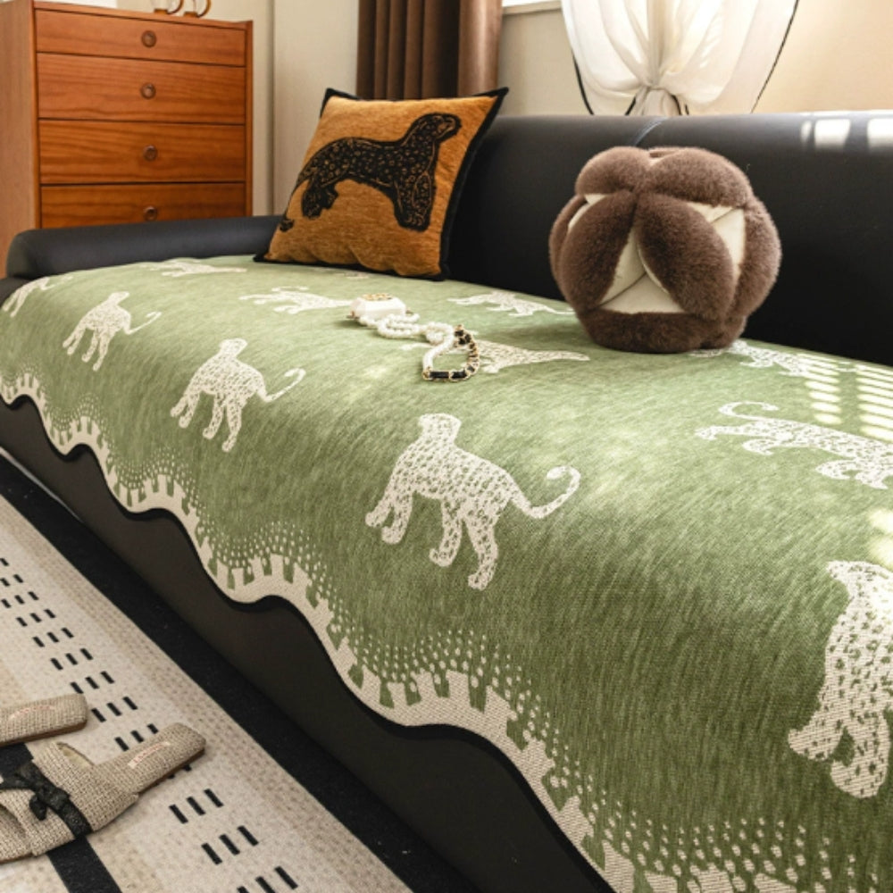 Maliben | Lion Wavy Non-Slip Sofa Cover