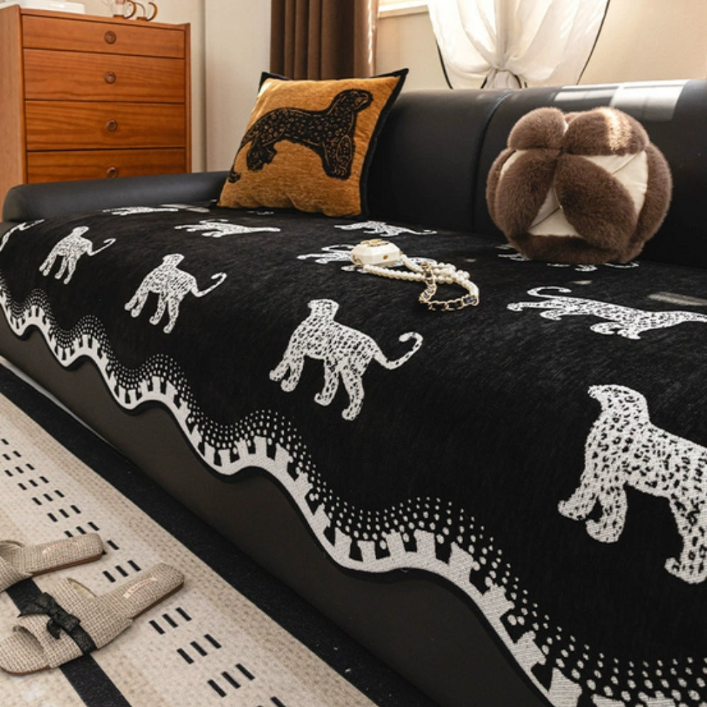 Maliben | Lion Wavy Non-Slip Sofa Cover