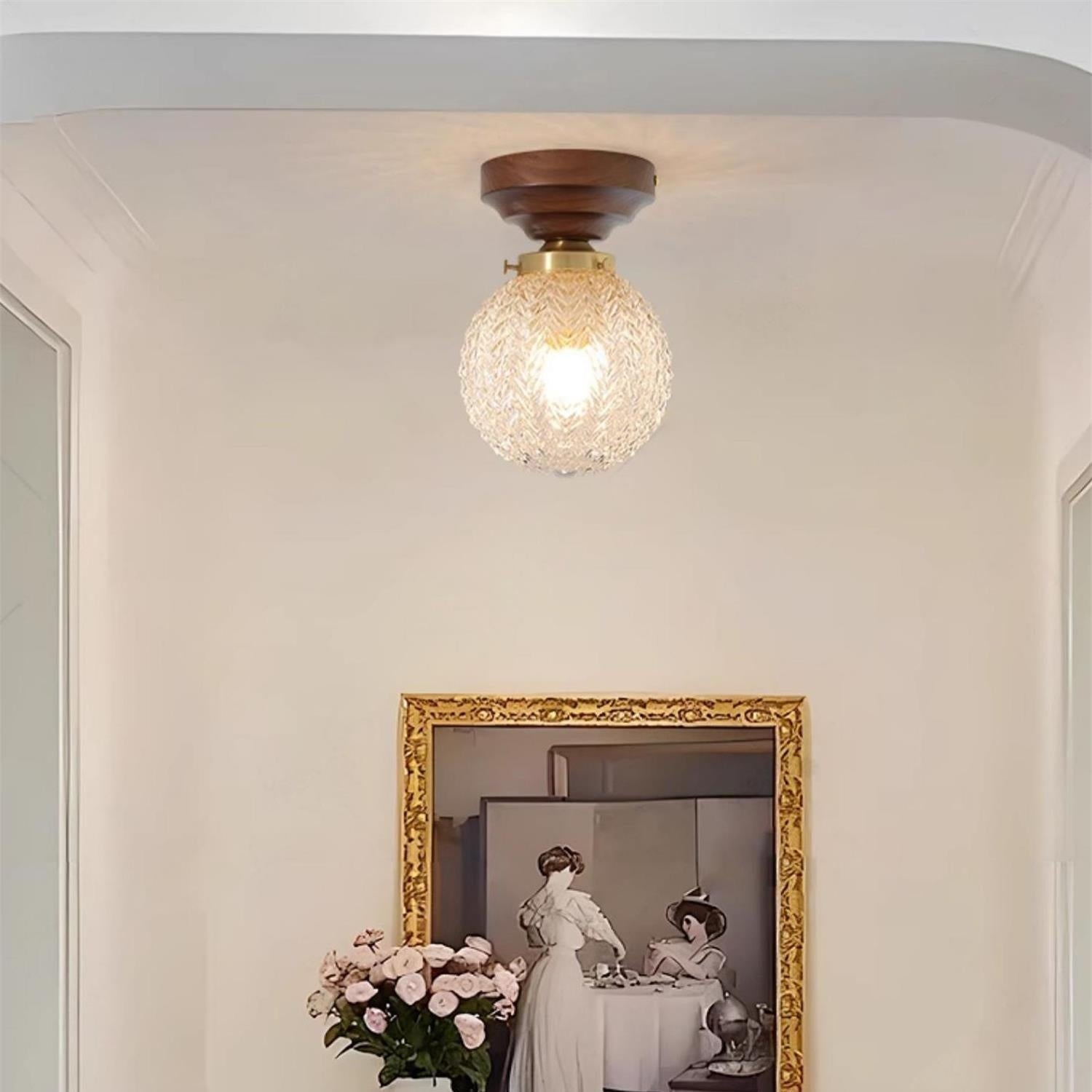 Maliben | Retro Crystal Glass Ceiling Lamp
