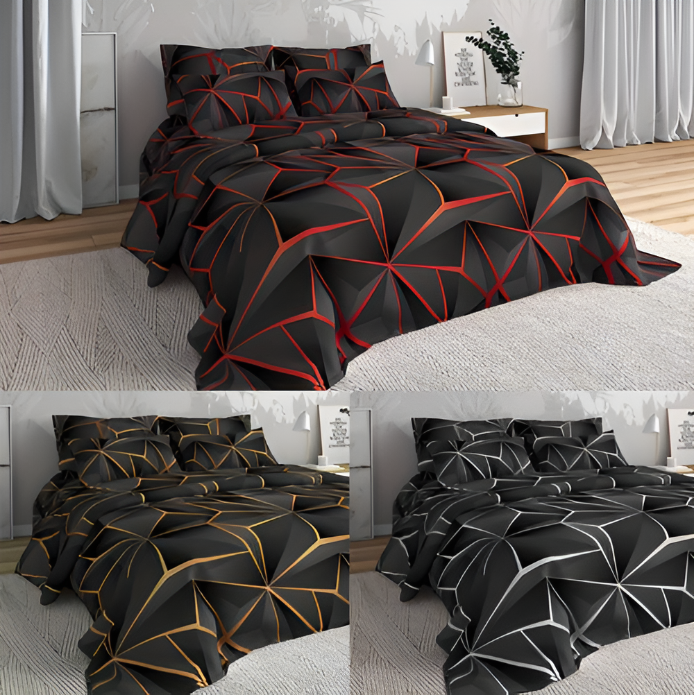 Maliben | Cloudlux - Fluffy 3d-Printed Check Bedding Set
