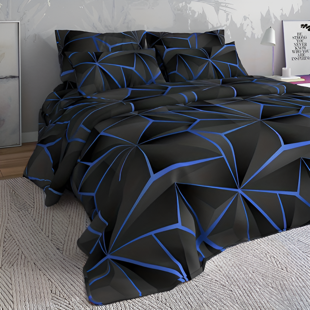 Maliben | Cloudlux - Fluffy 3d-Printed Check Bedding Set