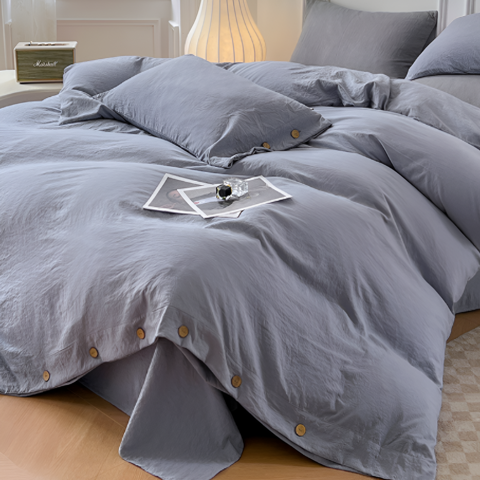 Maliben | Breathable Cotton Bedding Set With Two Pillowcases