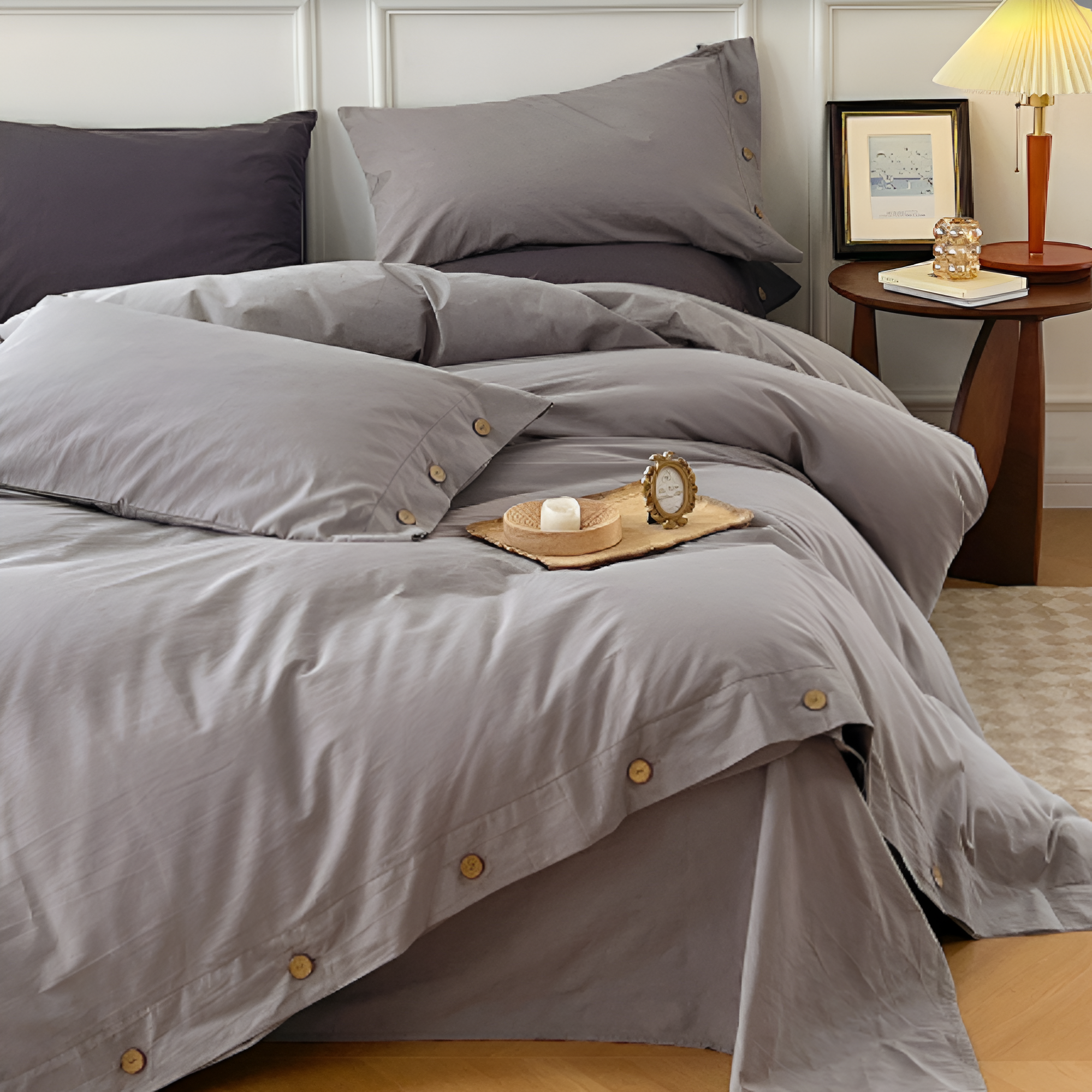 Maliben | Breathable Cotton Bedding Set With Two Pillowcases