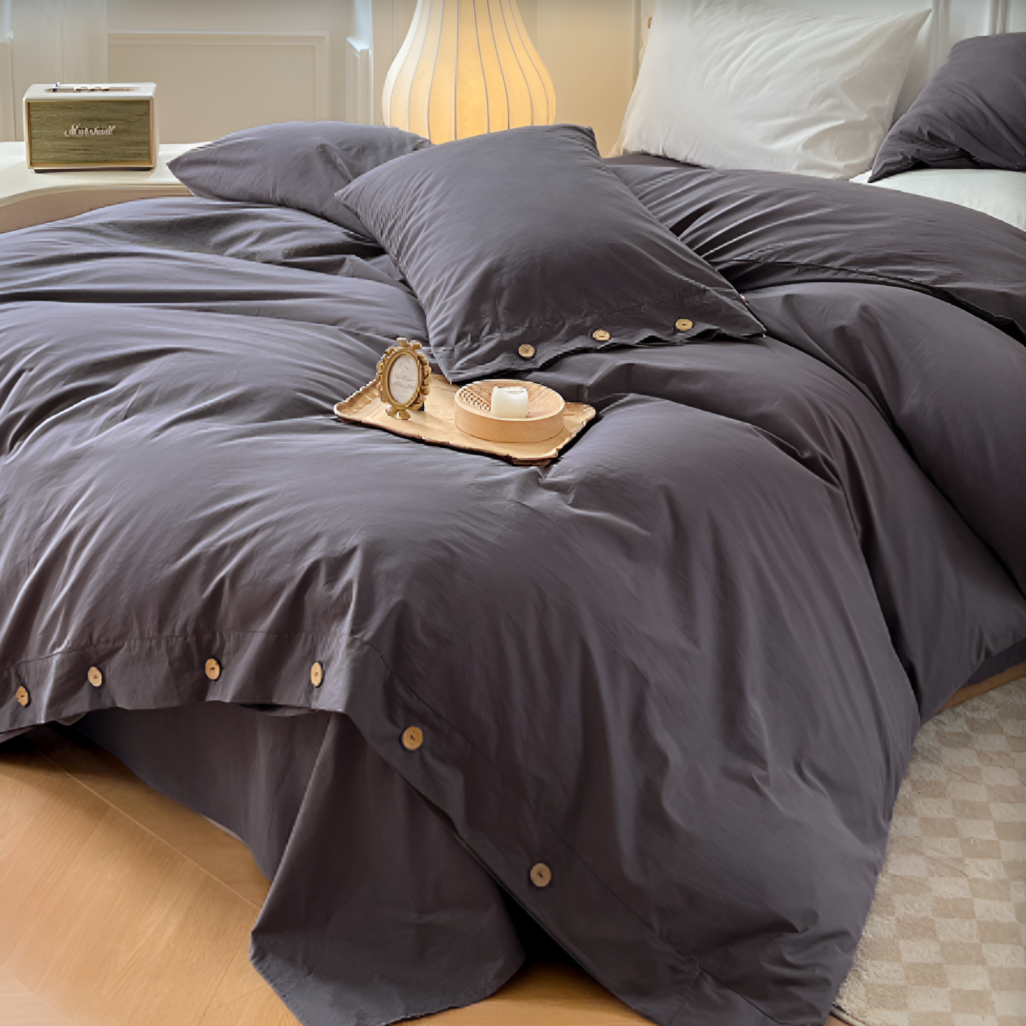 Maliben | Breathable Cotton Bedding Set With Two Pillowcases