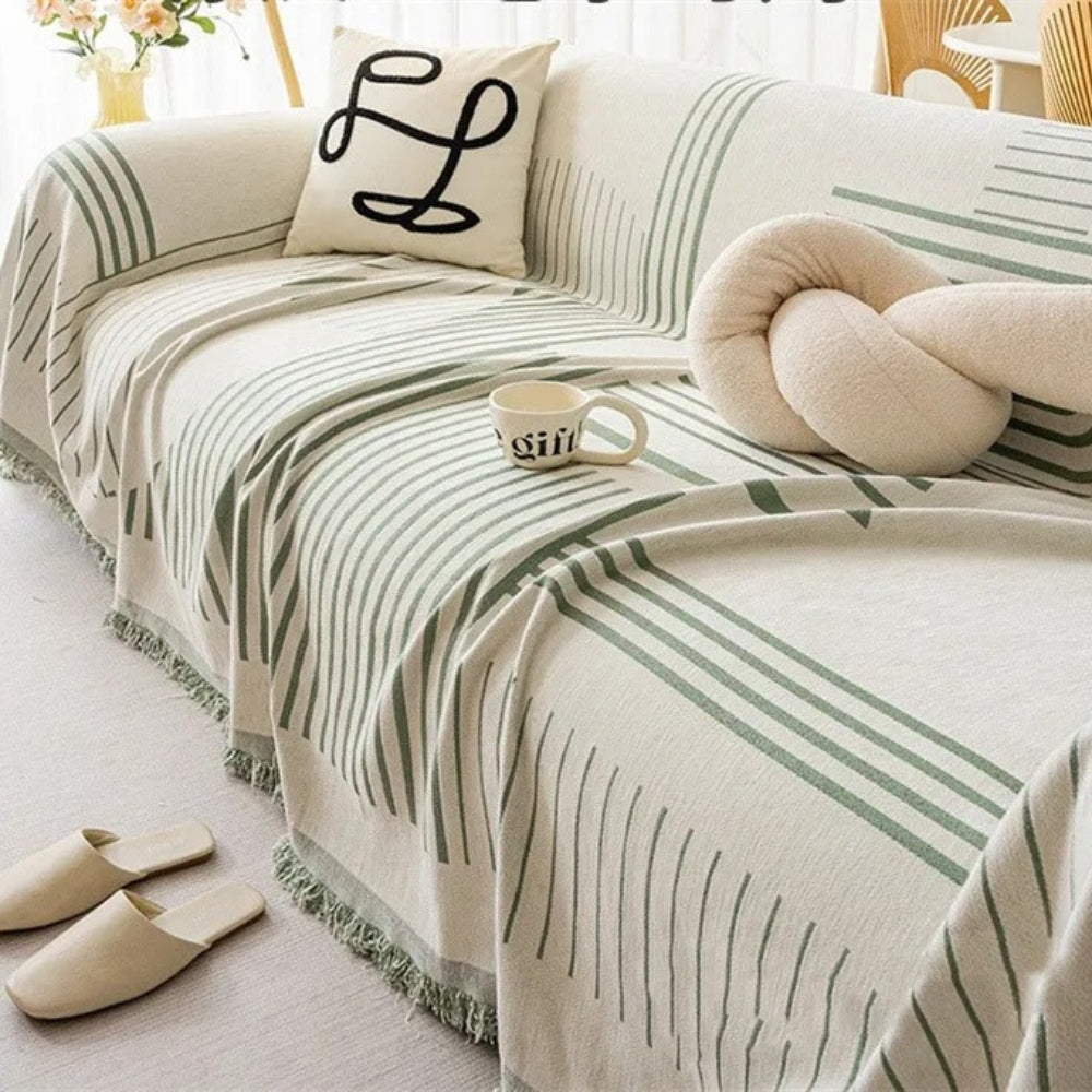 Maliben | Luxurious Snowflake Chenille Sofa Cover