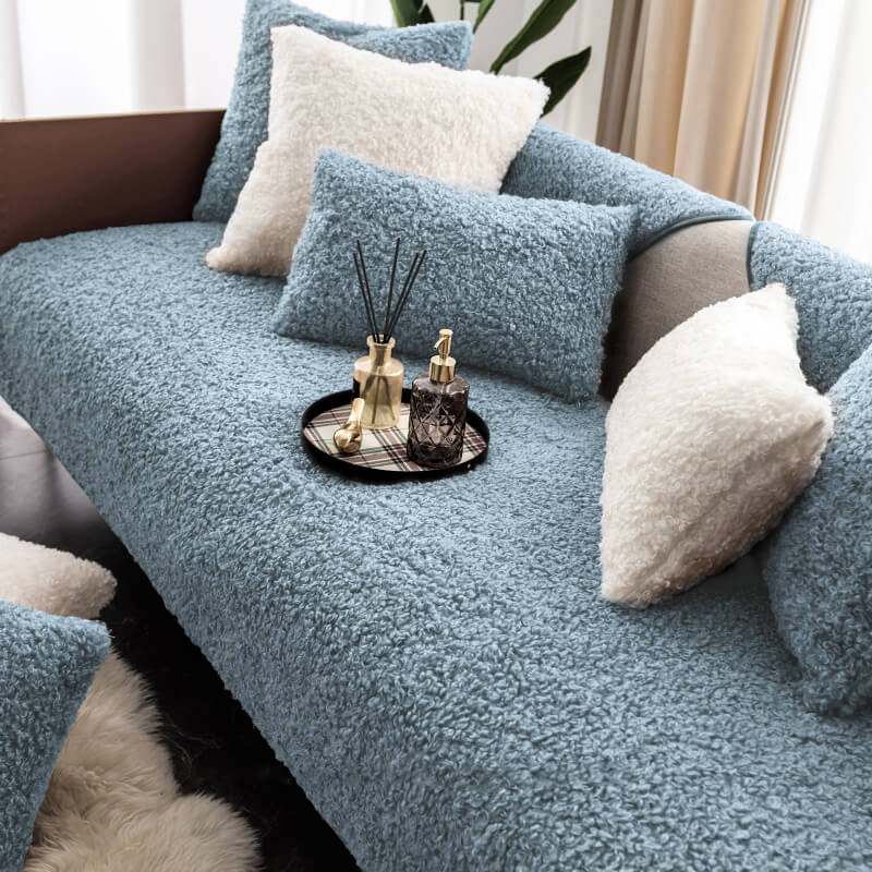 Maliben | Luxury Warm Fleece Furniture Protection Mat Non-Slip Sofa Cover