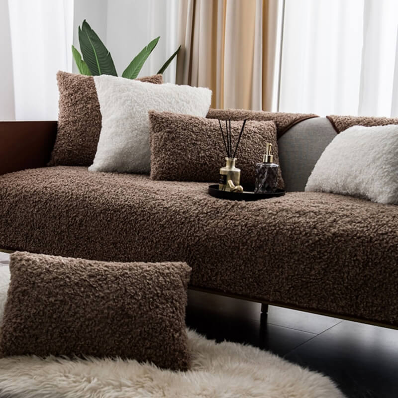 Maliben | Luxury Warm Fleece Furniture Protection Mat Non-Slip Sofa Cover