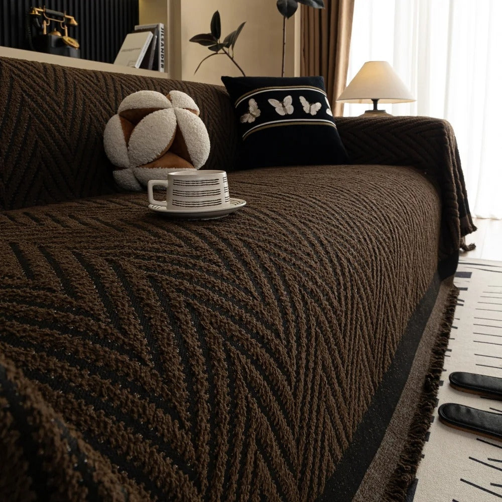 Maliben | Marella Soft Chevron Sofa Cover