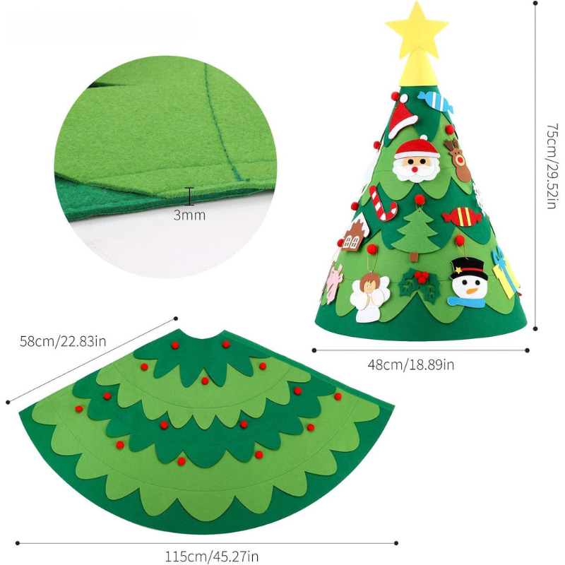Maliben | Kids Diy Felt Christmas Tree | Create Magical Christmas Memories - Merry Christmas