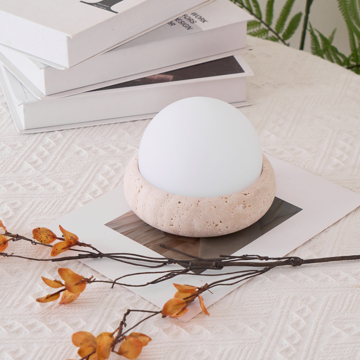 Maliben | Travertine Table Lamp