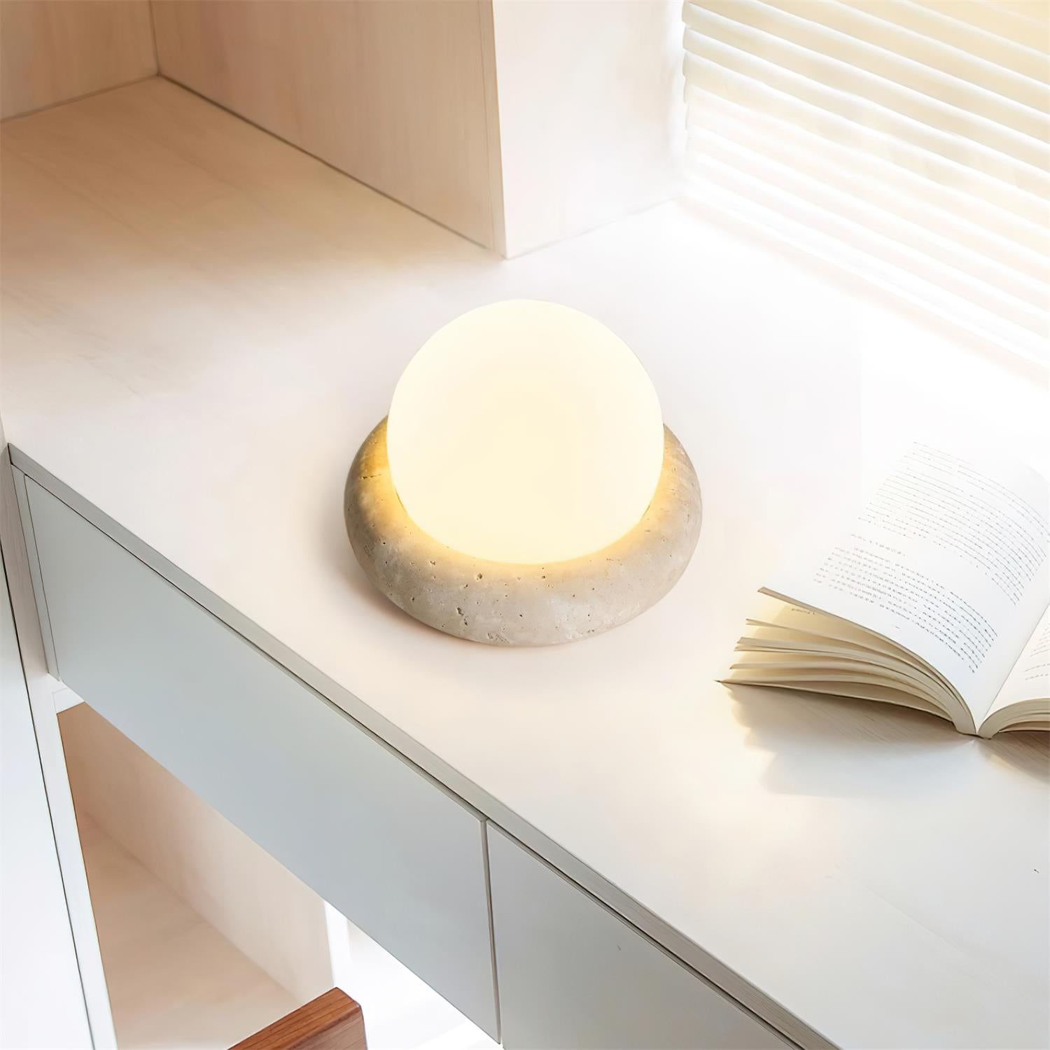 Maliben | Travertine Table Lamp