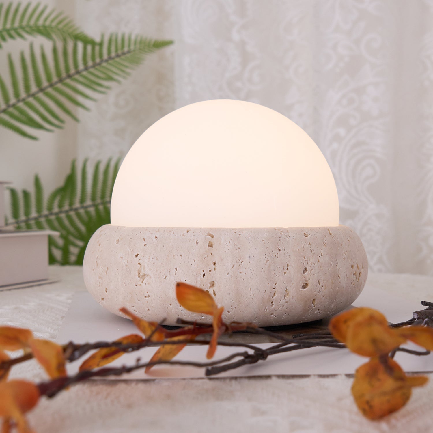 Maliben | Travertine Table Lamp