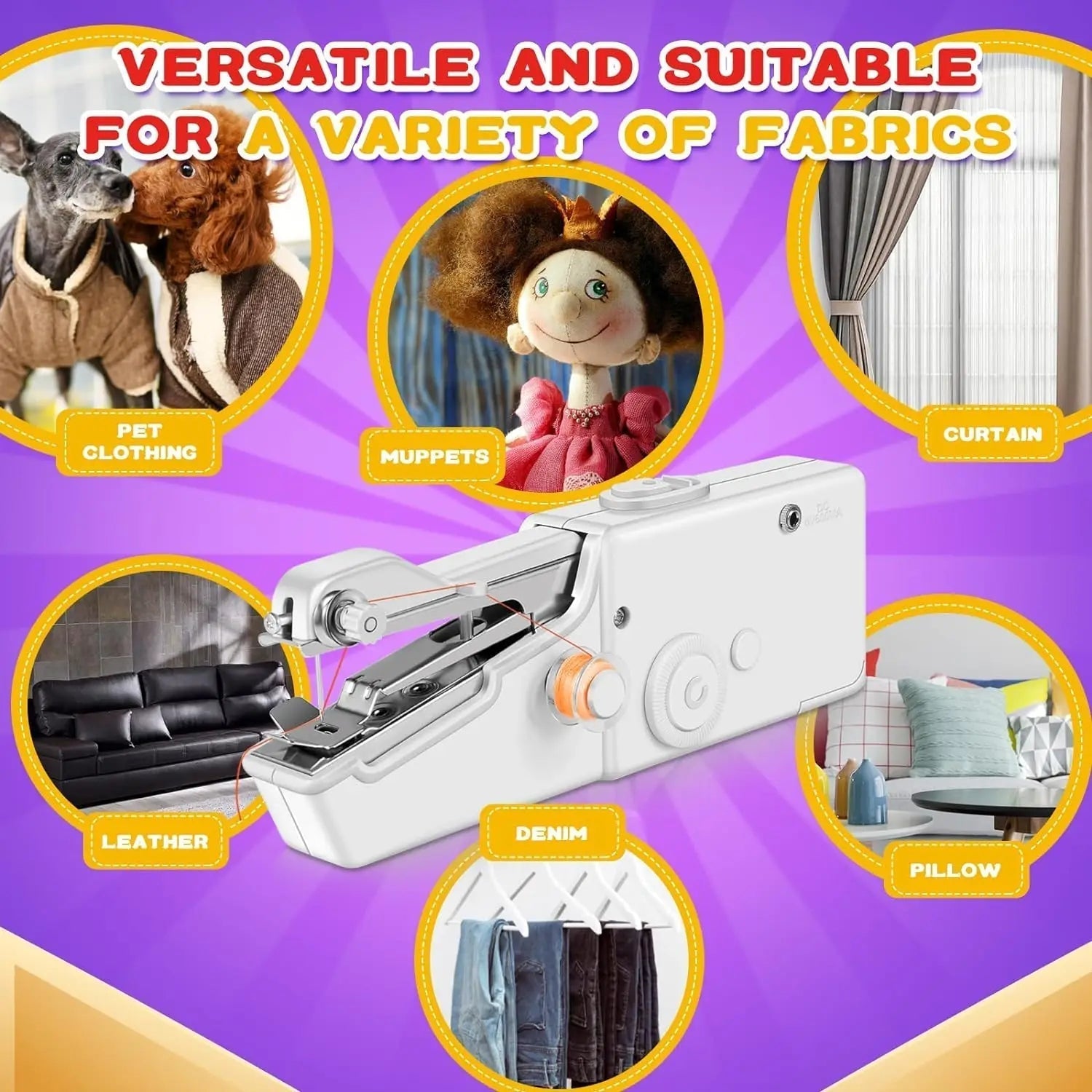 Maliben | Stitchmatic Mini Sewing Machine – Portable Electric Sewing Machine For Home And On-The-Go