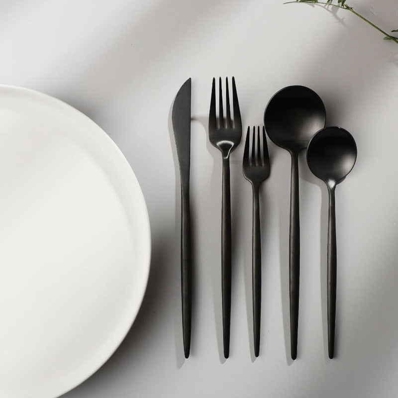 Maliben | Minimalist Luxury Cutlery Set – 20 Pieces, Titanium & Stainless Steel