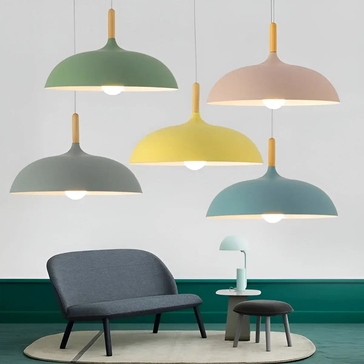 Maliben | Scandinavian Elegance: Luxury Oak Ceiling Lamp With Led Lighting