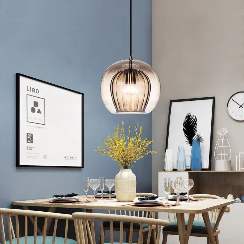 Maliben | Glasselegance Pendant Light - Modern Contemporary Hanging Light