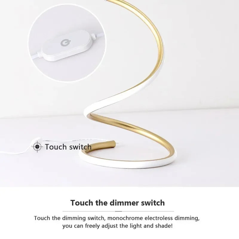 Maliben | Minimalist Led Table Lamp With Adjustable Shade - Stylish Lighting For Home