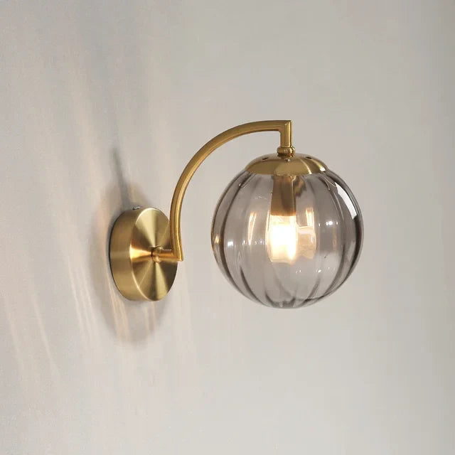 Maliben | Nordic Glass Wall Lamp - Elegant ScandInavian Wall Lamp in Glass With Warm Led Light