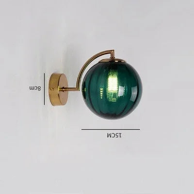 Maliben | Nordic Glass Wall Lamp - Elegant ScandInavian Wall Lamp in Glass With Warm Led Light