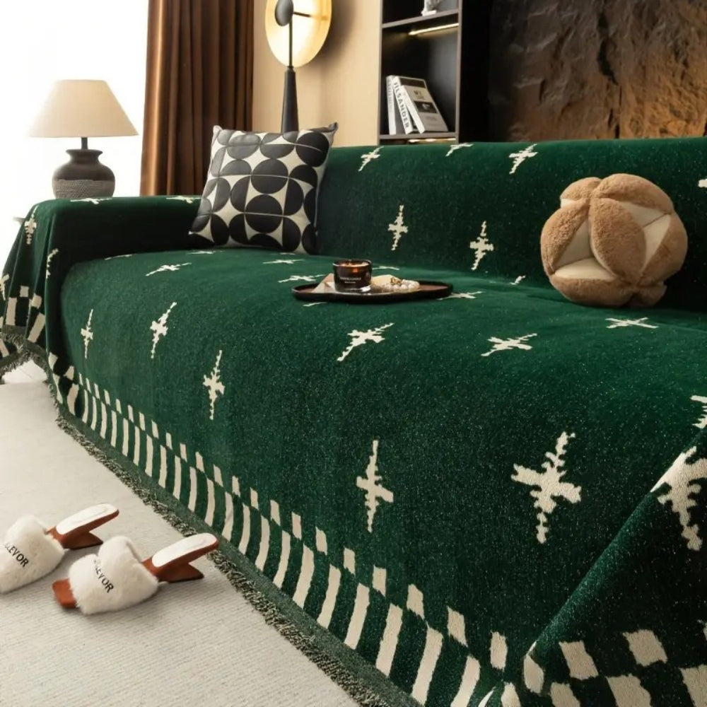 Maliben | Modern Cross Pattern Sofa Cover