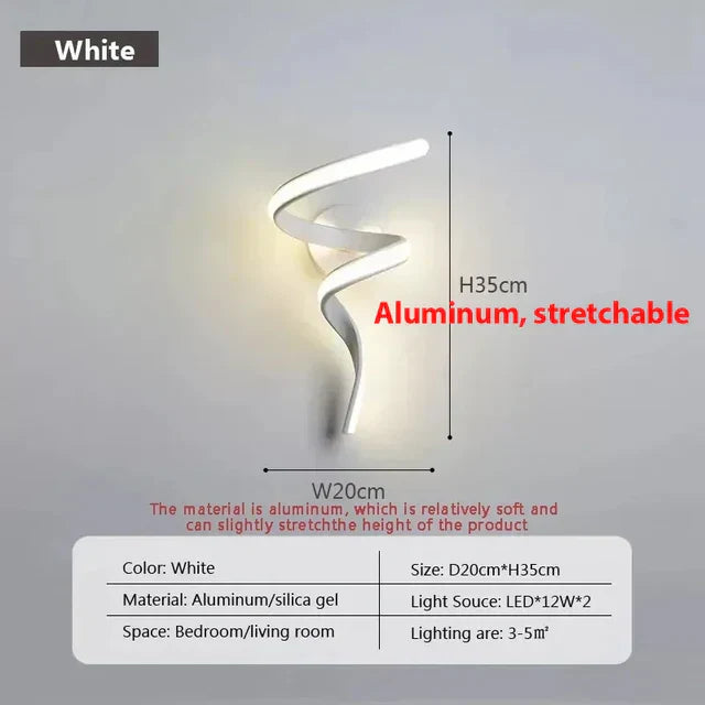 Maliben | Spiralglow - Spiral Led Wall Lights