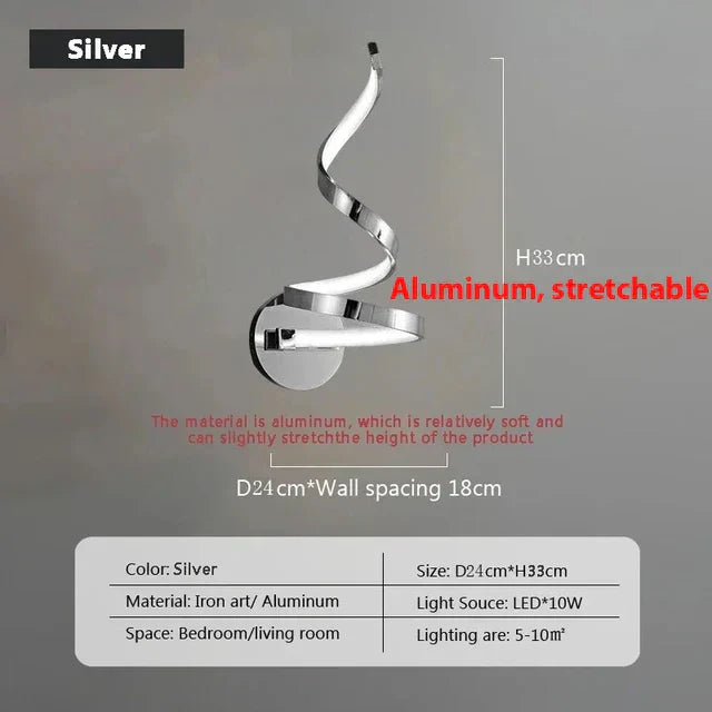 Maliben | Spiralglow - Spiral Led Wall Lights