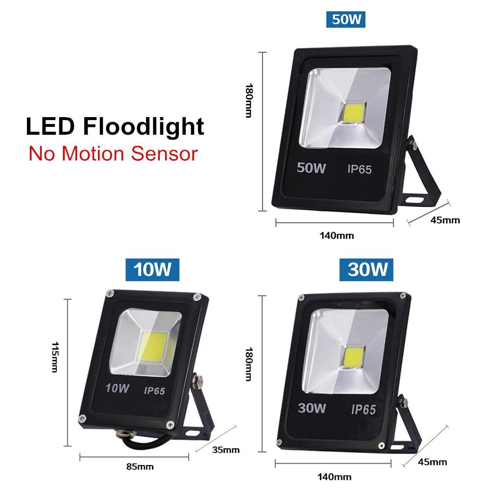Maliben | Motion Sensor Led Flood Light 10w 30w 50w 220v Floodlights Searching Lamp Ip65 Reflector Outdoor Lighting Led Exterior Spotlight