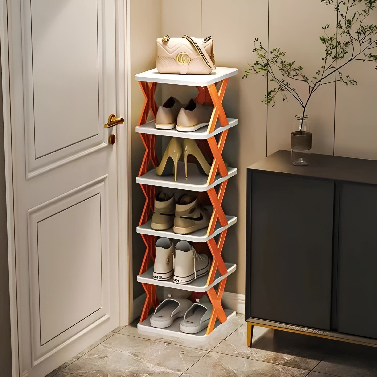 Maliben | Flexistack Shoe Rack – Foldable Multiple Shoe Organizer For Small Spaces