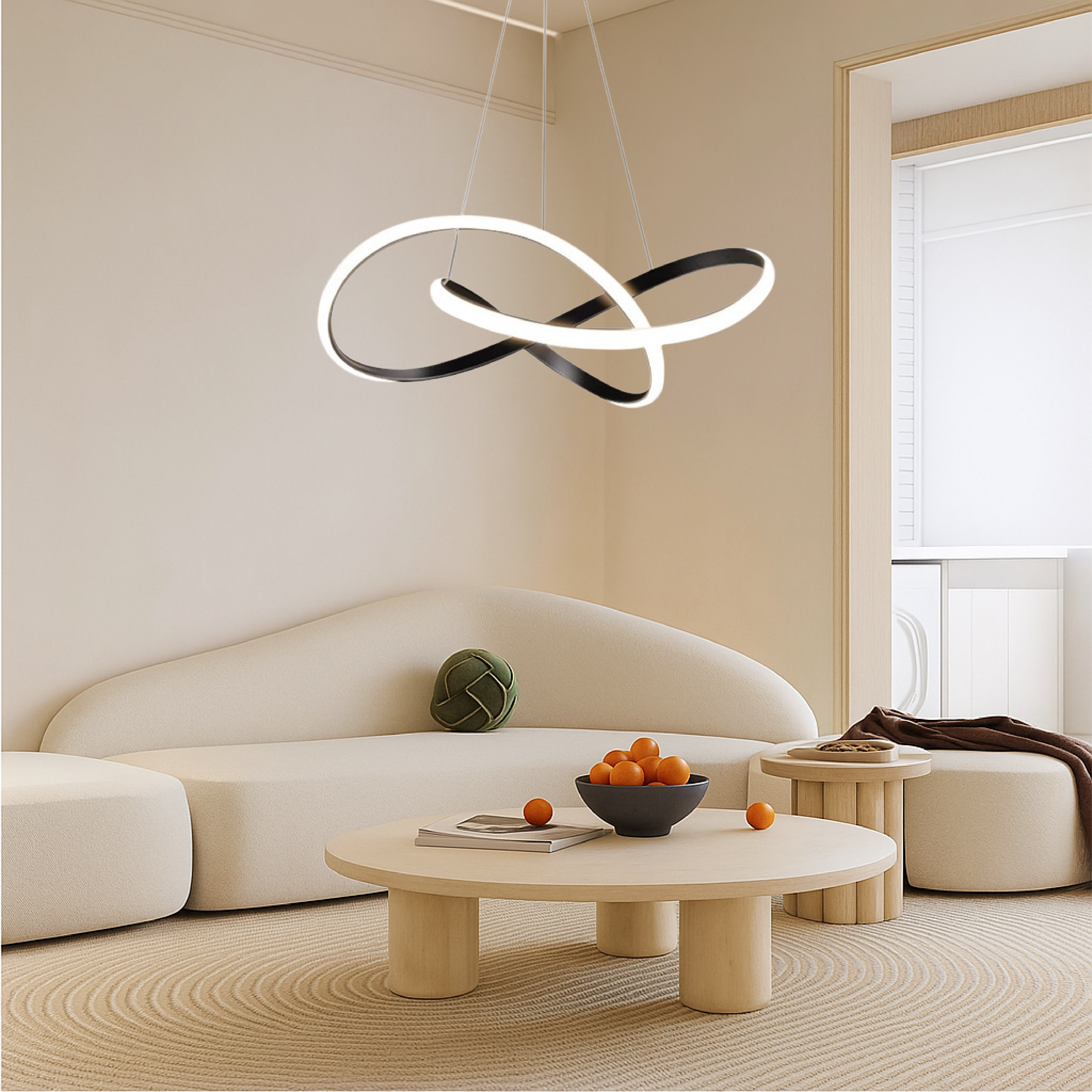 Maliben | Modern Pendant Lamp Dining Room Aluminum Black