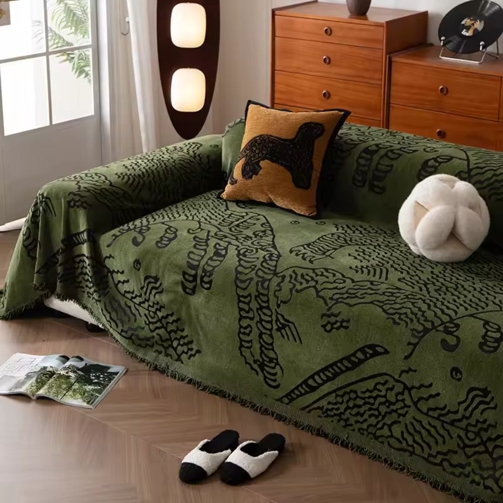 Maliben | Nature Sketch Pattern Sofa Cover