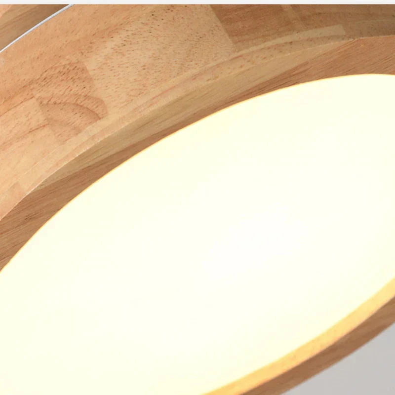 Maliben | Brightlux - Scandinavian Round Wooden Ceiling Lamp